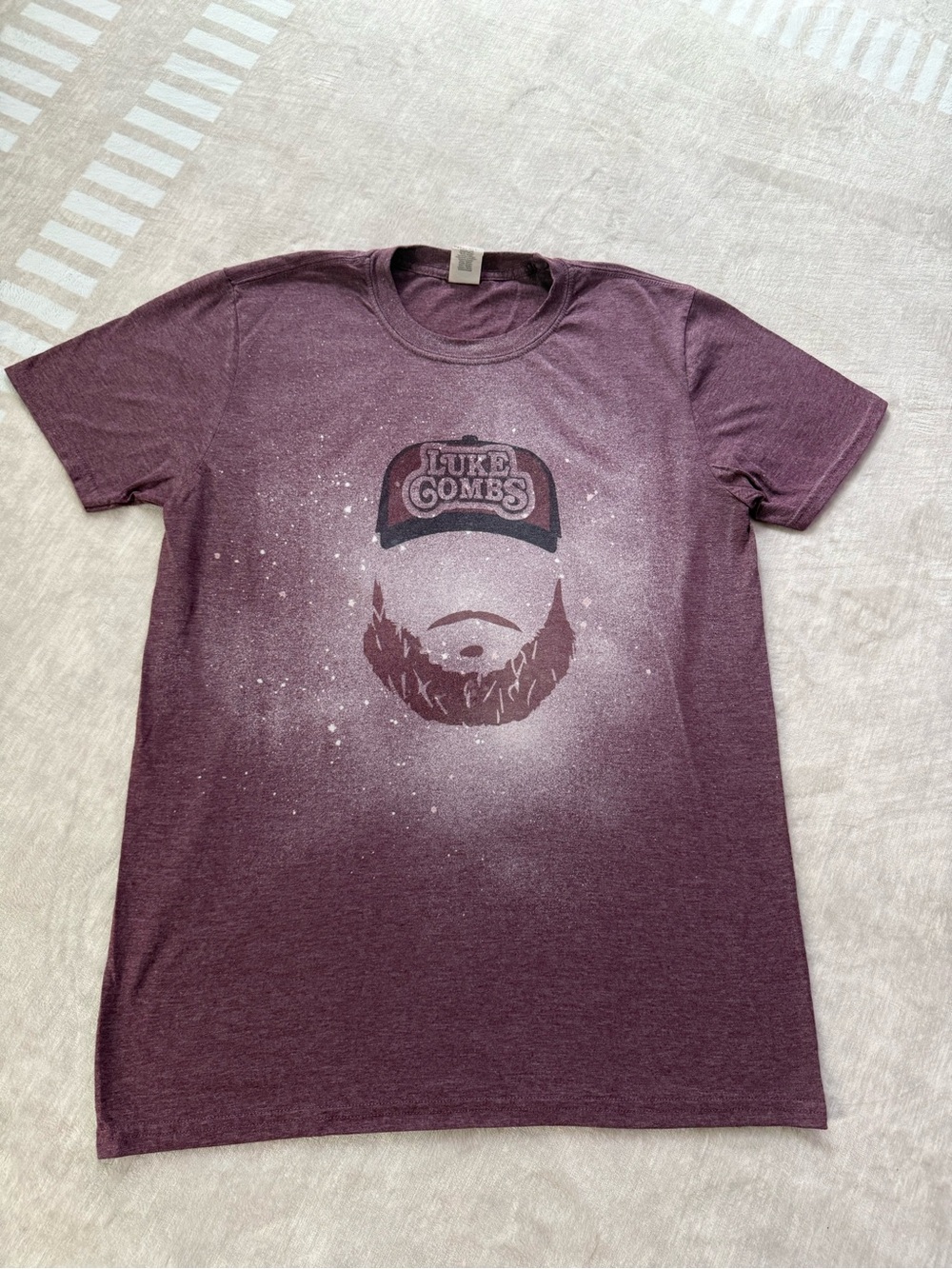 Luke Combs Maroon Short Sleeve Graphic Tee country Western Concert